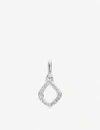 Monica Vinader Riva Mini Kite Sterling Silver And Diamond Pendant Charm In Sterling Silver