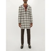 ETRO CHECKED SINGLE-BREASTED ALPACA AND WOOL-BLEND COAT