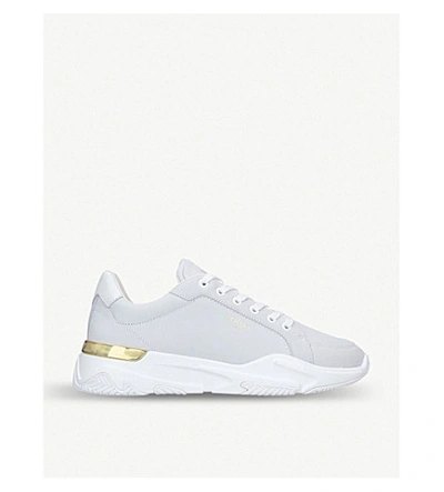 Mallet Kingsland Nubuck Leather Trainers In White