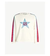 GUCCI Star-appliquéd cotton-jersey sweatshirt
