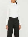 Shop Theory Regal Wool-blend Jumper In Ivory (cream)