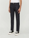 Sandro Wool Blend Formal Night Suit Pants In Raw Denim (black)