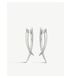 SHAUN LEANE SHAUN LEANE WOMEN'S CROSSOVER STERLING-SILVER AND 0.11CT WHITE-DIAMOND DROP EARRINGS,26356929