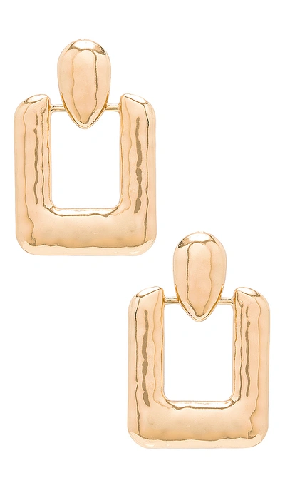 Amber Sceats Rectangle Earrings In Gold