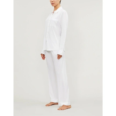 Skin Penelope Pima Cotton-jersey Pyjama Set In White