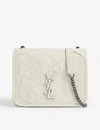 Saint Laurent Niki Vintage Leather Chain Wallet Bag In Blanc Vintage