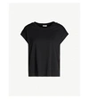 SANDRO BUTTON-DETAIL COTTON-JERSEY T-SHIRT