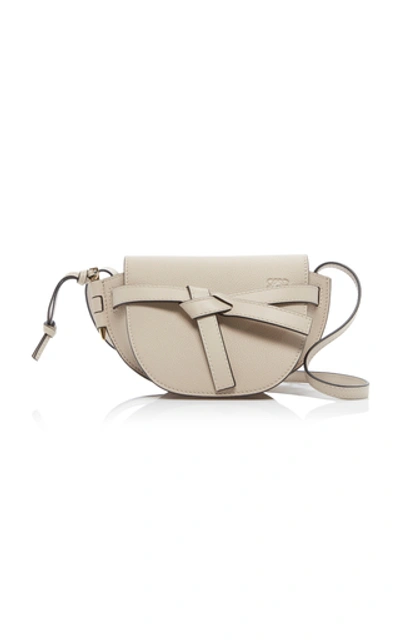 Loewe Gate Small Leather Shoulder Bag In Neutral