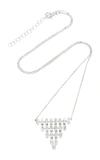 AS29 BAGUETTE 5 ROW TRIANGLE NECKLACE,597694