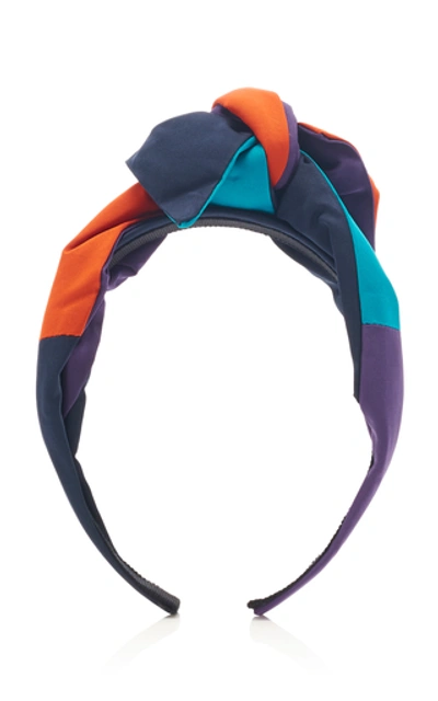 Benoit Missolin Elli Bow-embellished Silk Headband In Multi