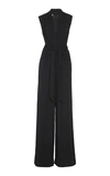 MICHAEL KORS WRAP-EFFECT STRETCH-JERSEY WIDE-LEG JUMPSUIT S,773309