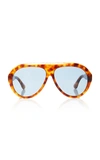 GUCCI GUILLOCHET OVERSIZED ACETATE SQUARE-FRAME SUNGLASSES,714554