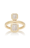 AS29 DUPLEX ILLUSION 18K GOLD DIAMOND RING,773355