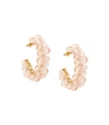 Simone Rocha Crystal Embellished Hoop Earring In Pink
