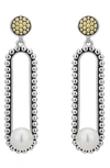 LAGOS LUNA PEARL OBLONG DROP EARRINGS,01-81830-M