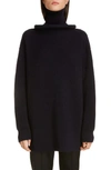 BALENCIAGA RING COLLAR RIB WOOL SWEATER,595097T1539