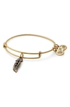 ALEX AND ANI FEATHER ADJUSTABLE WIRE BANGLE,A17EB25RG