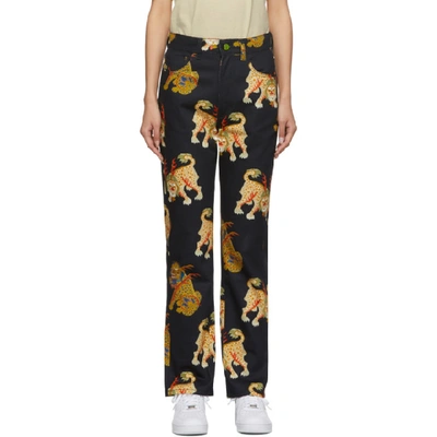 Kirin Chinese Pyjama Trousers In Black