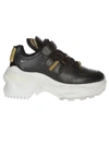Maison Margiela Black Retro Fit Sneakers In Black