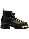 THOM BROWNE RWB-DETAIL VITELLO HIKING BOOTS