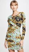 VERSACE JEANS COUTURE PUFF SLEEVE MINI DRESS