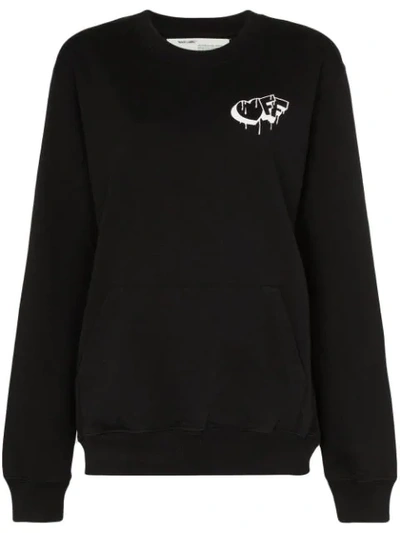 Off-white Markers Crewneck Sweatshirt In Black