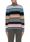 Aztech Mountain 'matterhorn' Striped Turtleneck Sweater In Multi-colour