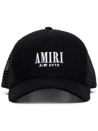 Amiri Mesh Back Logo Cap In Black