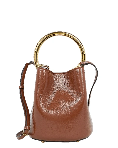 Marni Pannier Top Handle Bag In Brown