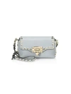 Valentino Garavani Mini Rockstud Leather Crossbody Bag In Grey