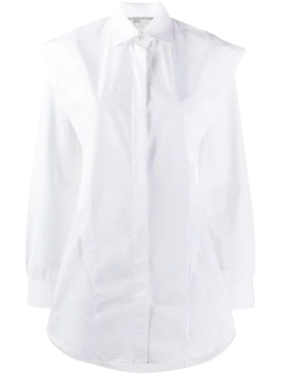 Stella Mccartney Structured Shoulder Shirt In White
