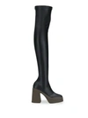 Stella Mccartney Skyla Vegetarian Leather Platform Over-the-knee Boots In Black