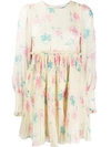 GANNI FLORAL SMOCK DRESS