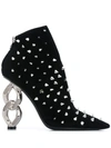 BALMAIN STUDDED ANKLE BOOTS