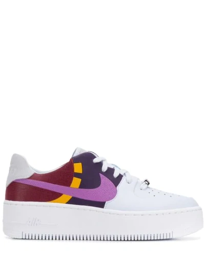 Nike Air Force 1 Sage Low Colourblock Trainer In White