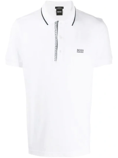 Hugo Boss Chest Logo Polo Shirt In White