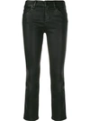 7 FOR ALL MANKIND FAUX LEATHER CROPPED TROUSERS