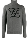 FENDI KARLIGRAPHY ROLL-NECK JUMPER