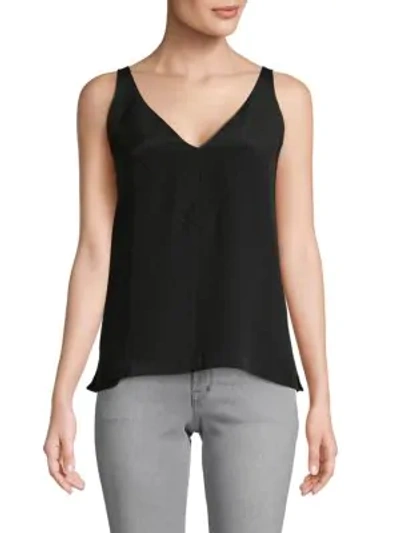 Derek Lam Sidone Silk V-neck Tank In Black