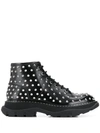 ALEXANDER MCQUEEN STUDDED LACE-UP BOOTS