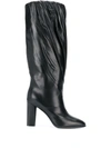 Givenchy Pleated Calf High Boots In New