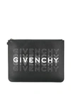 GIVENCHY LOGO EMBROIDERED POUCH