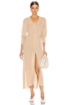 LEMAIRE LEMAIRE CARDIGAN DRESS IN NEUTRAL,LEMF-WD4