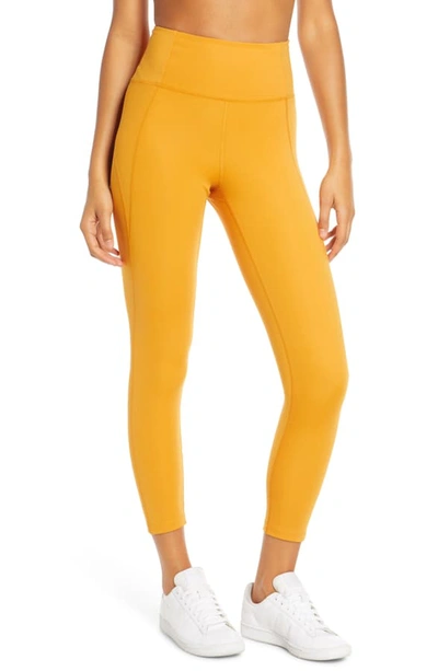 Girlfriend Collective High Waist 7/8 Leggings In Honey