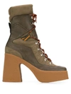 STELLA MCCARTNEY PLATFORM LACE-UP BOOTS