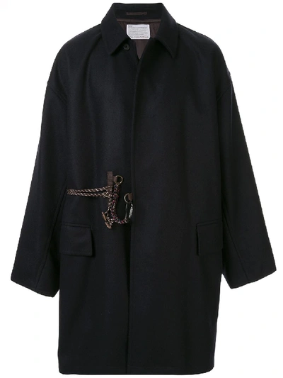 Kolor Wool Single Breasted Coat In Black