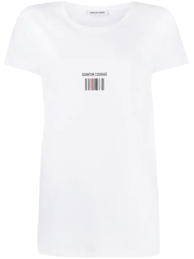 Quantum Courage Barcode T-shirt In White