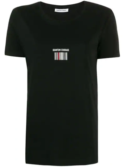 Quantum Courage Barcode T-shirt In Black