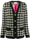 GUCCI HOUNDSTOOTH BUTTONED CARDIGAN