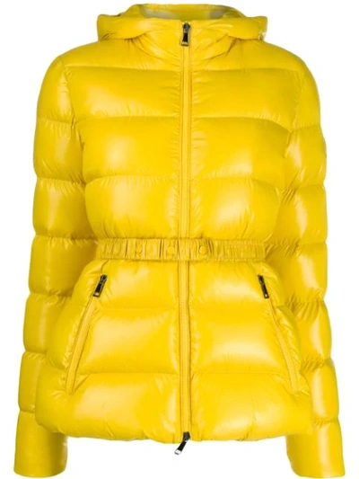 Moncler 连帽衬垫夹克 In Yellow